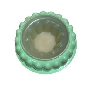 Vintage Tupperware Jello/Bunt Mold w/Lid 1201-2 Mint Green 3 pieces